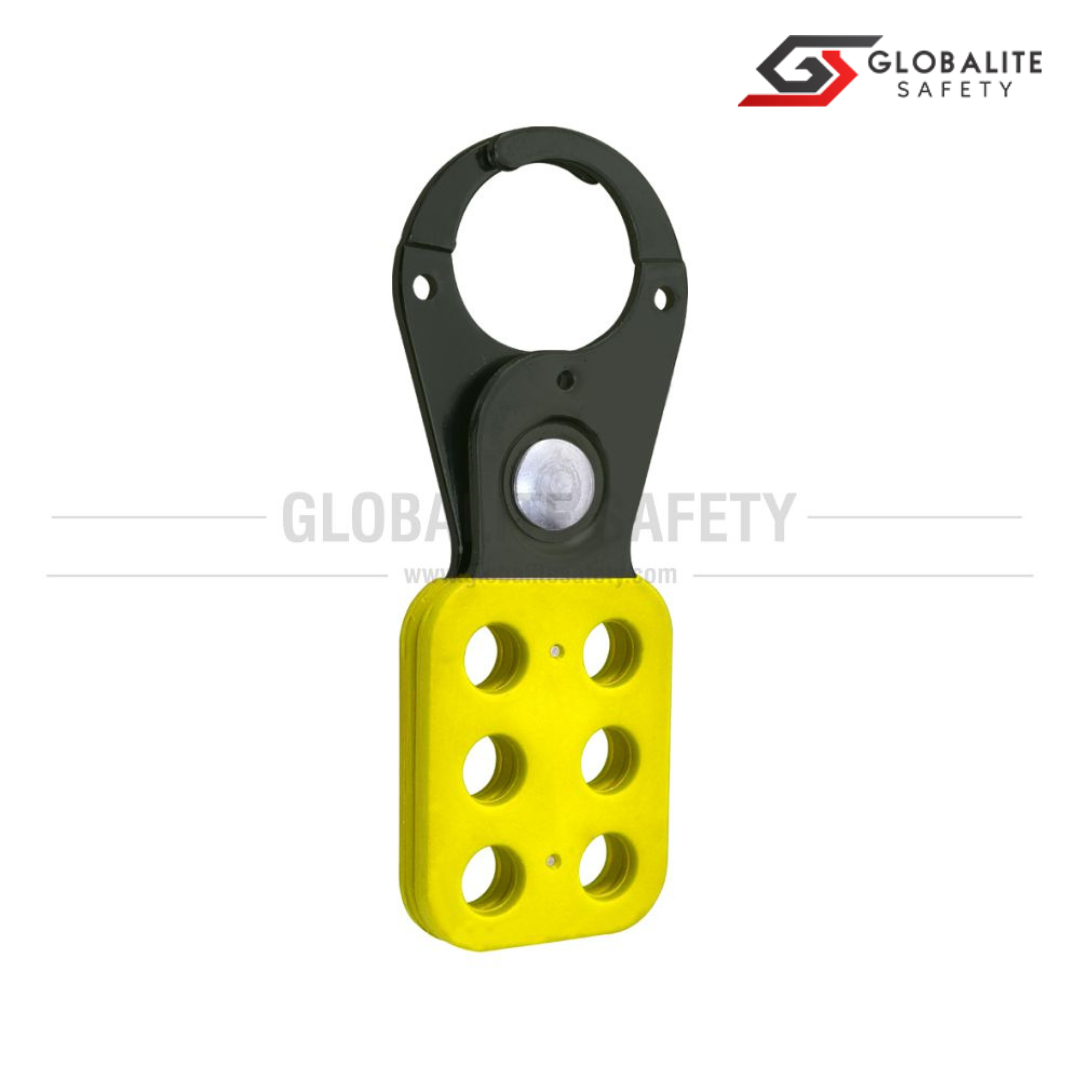 Vinyl Coated Lockout Hasp – Small – Yellow & Black